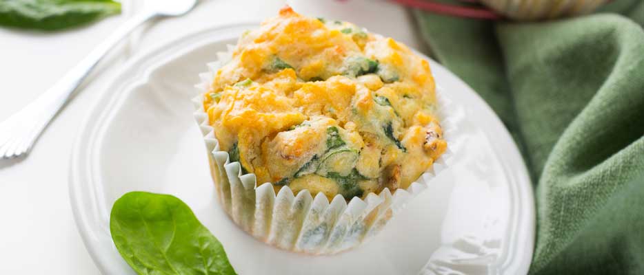 Tortino di fiocchi di avena con ricotta, spinaci e Parmigiano