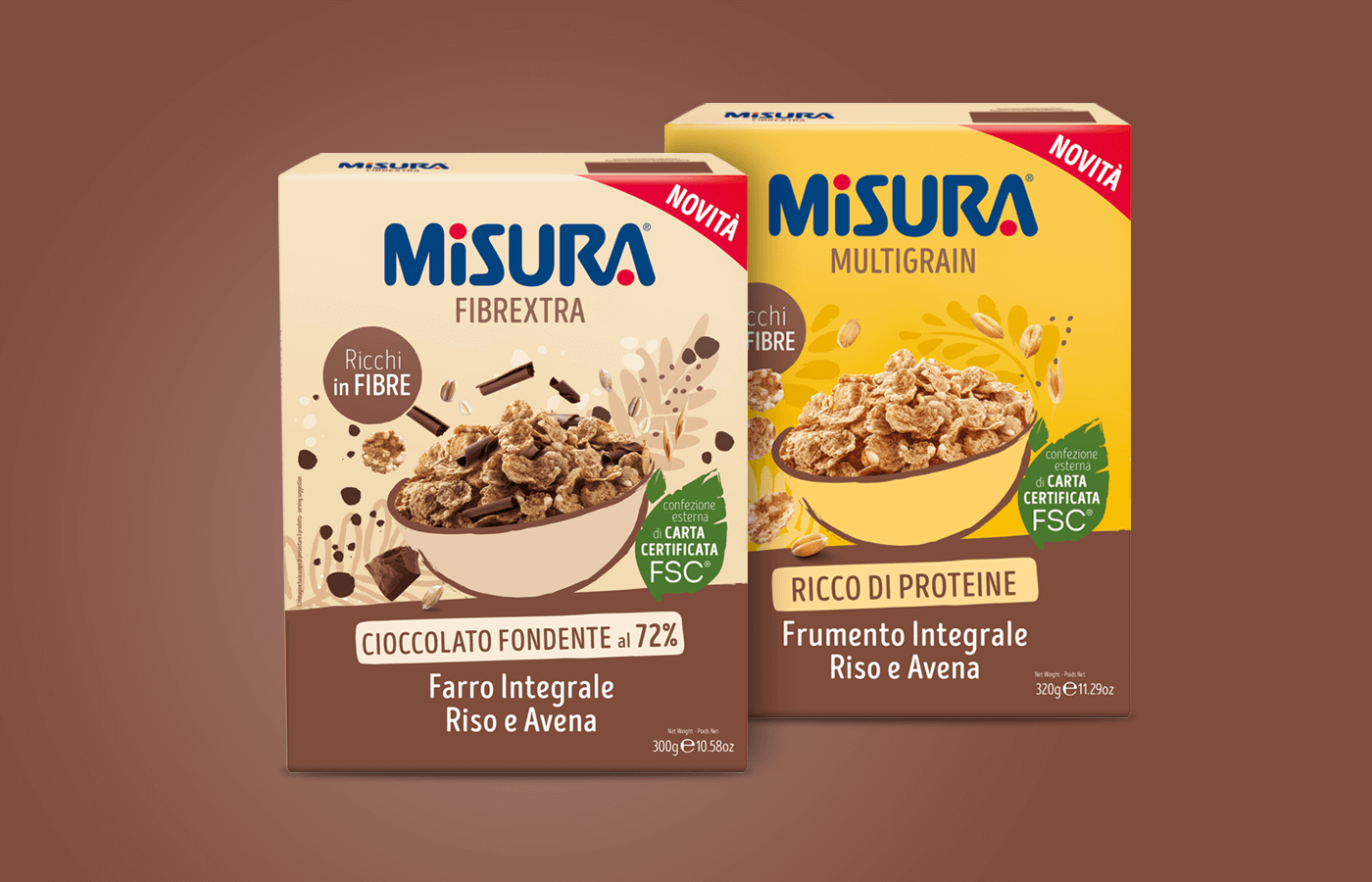 Nuovi cereali integrali Fibrextra e Multigrain con Riso e Avena