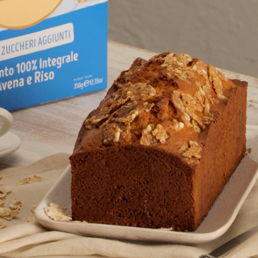 Plumcake con Banane e Fiocchi di Frumento Integrale, Avena e Riso Dolcesenza