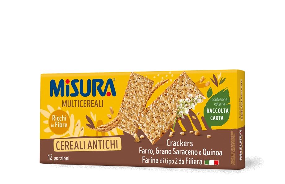 Crackers Farro,<br>Grano Saraceno<br>e Quinoa