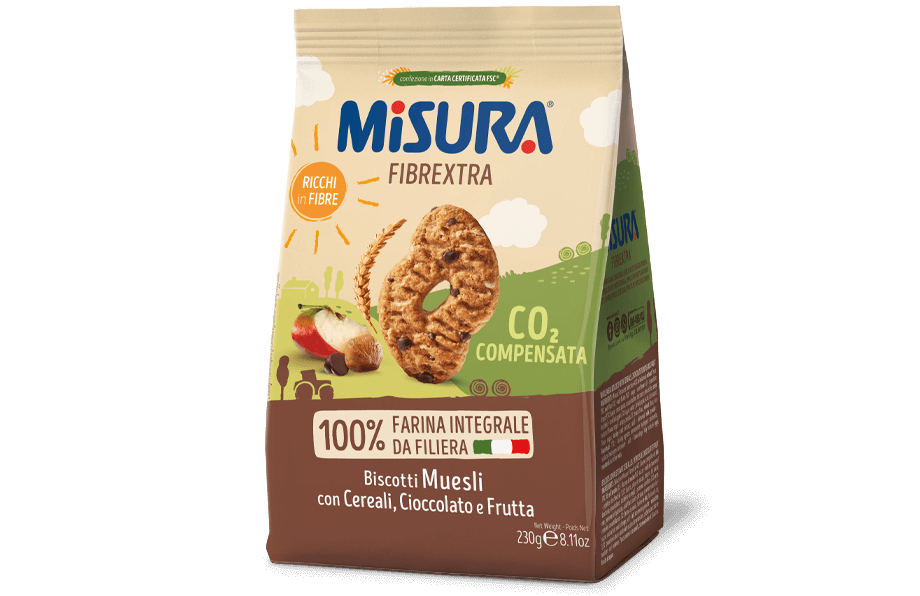 Biscotti Muesli Cereali,<br>Cioccolato<br>e Frutta