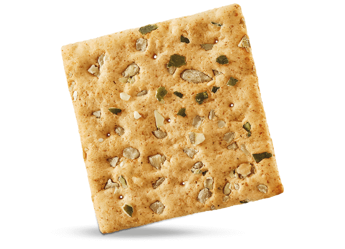 Crackers ai Cereali,<br>Semi di Zucca e<br>Fiocchi di Avena