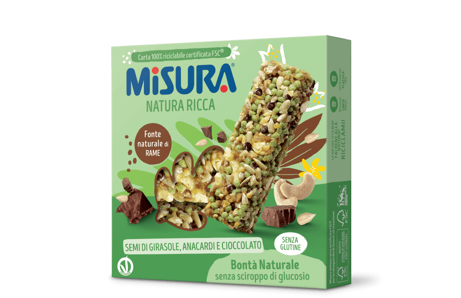 Barretta di Semi di Girasole, Cereali e Cioccolato