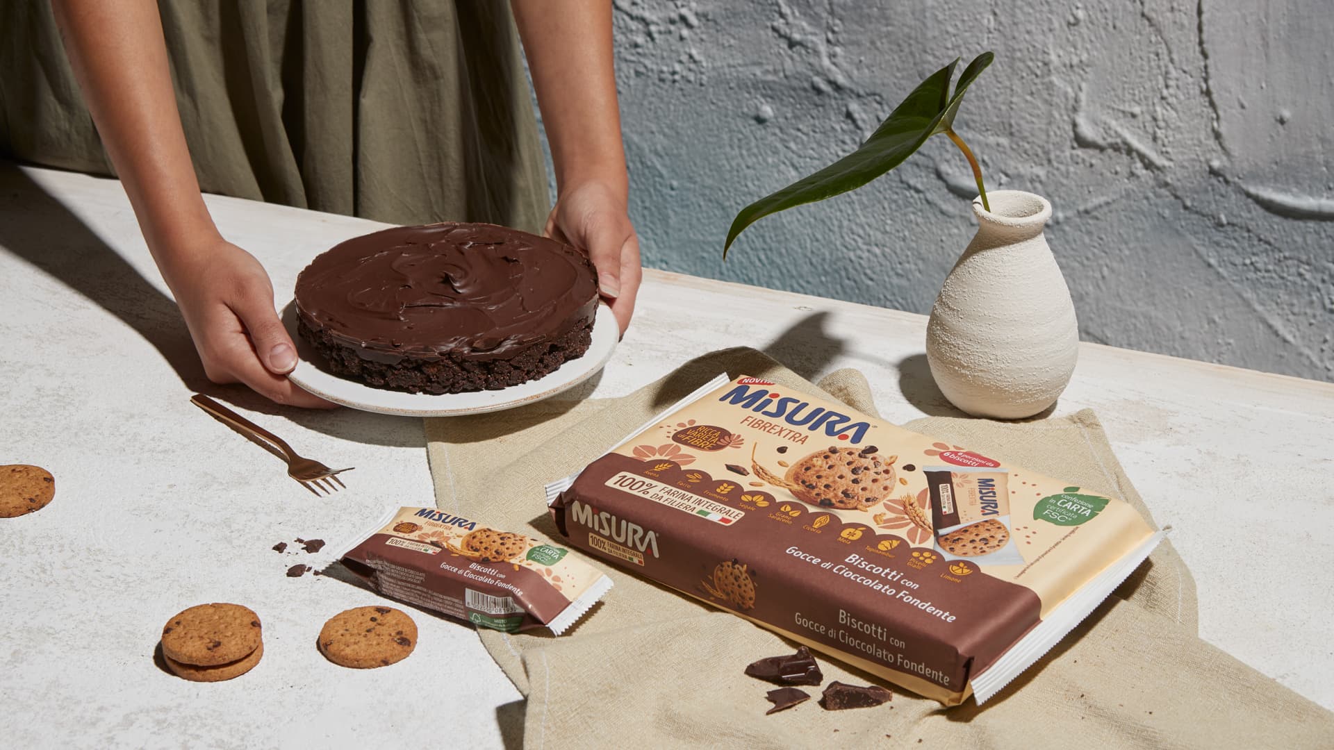 Torta fredda al cioccolato fondente