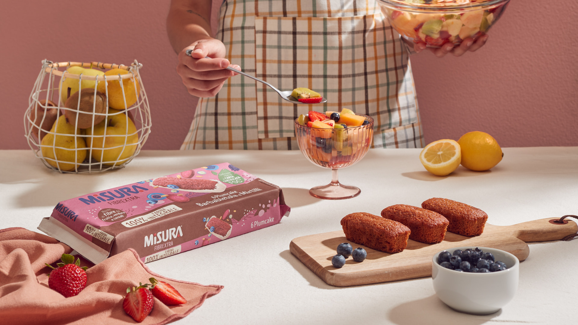 Plumcake integrali con BARBABIETOLA E MIRTILLI
