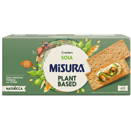 Immagine del packaging Crackers Soia Misura, della linea Naturicca
