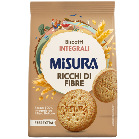 Immagine del packaging Biscotti Integrali Misura - Linea Fibrextra