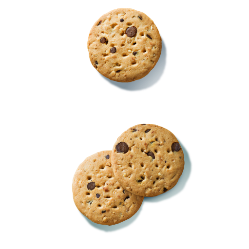 Immagine dei biscotti cereali e gocce di cioccolato Misura della linea Privolat