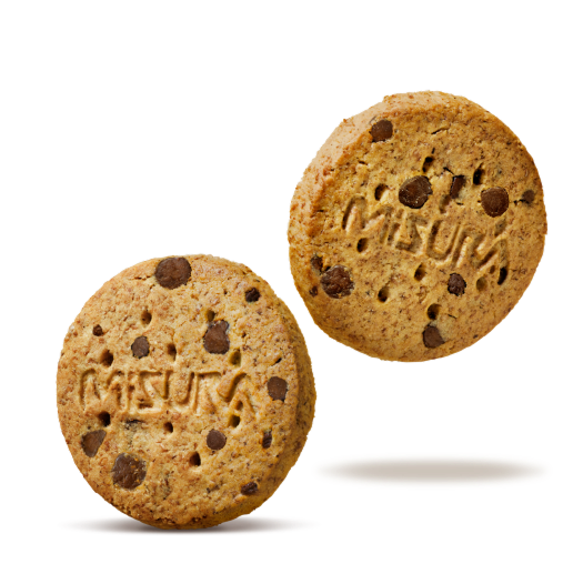 Immagine dei Biscotti integrali gocce di cioccolato Misura, della linea Fibrextra