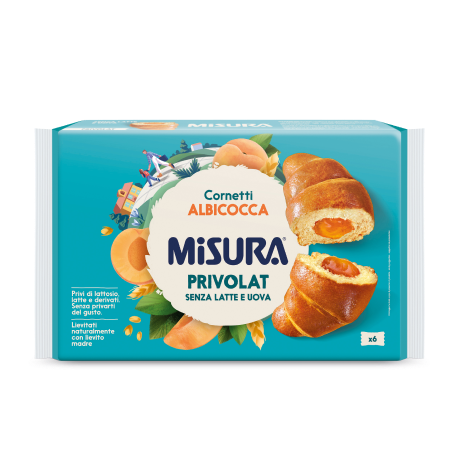 Packaging del prodotto Cornetti Albicocca Misura della linea Privolat