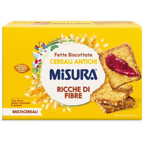 Packaging del prodotto Fette Biscottate Cereali Antichi Misura - Linea Multicereali