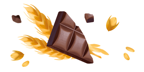 Immagine degli ingredienti principali delle tortine al cioccolato Misura della linea Privolat